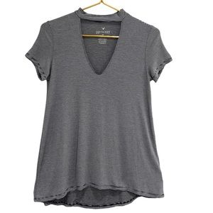 American Eagle Soft & Sexy Choker Cut out Tee